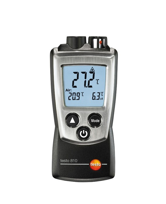Testo 810 - Thermomètre en format de poche. CTN: -10 … +50 °C. Infrarouge: -30 … +300 °C
