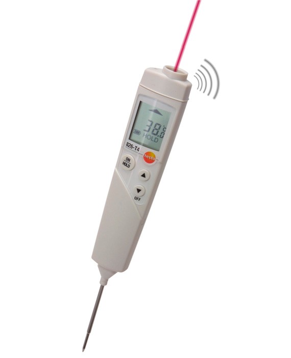 Testo 826-T4 - Thermomètre infrarouge avec marquage à visée laser avec sonde de pénétration pour den