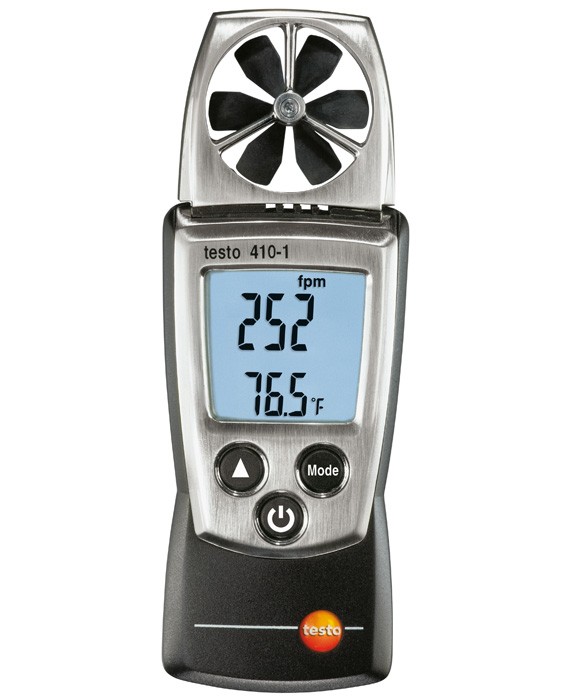 Testo 410-2 - Anémomètre à hélice en format de poche avec mesure d'humidité intégrée