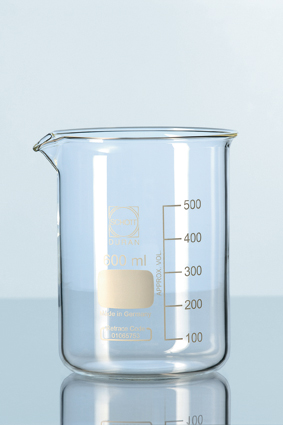 Bécher DURAN Shott en verre forme basse, avec bec verseur 600 ml