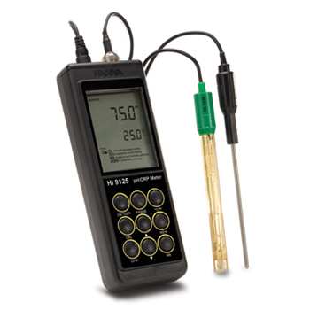 HANNA HI 9125 PH-Mètre avec electrode FC210B Gamme : -2 à 16 pH +/- 669.9 mV -20 à 120 °C