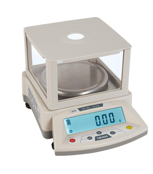 Balance de précision Gram AHS 600, Portée 600 g, Résolution 0,01g, plateau INOX Diamètre 130 mm