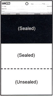 Leneta Form 1A is a zones noir et blanches penopac carte de contraste de 250 Unités 140x254 mm